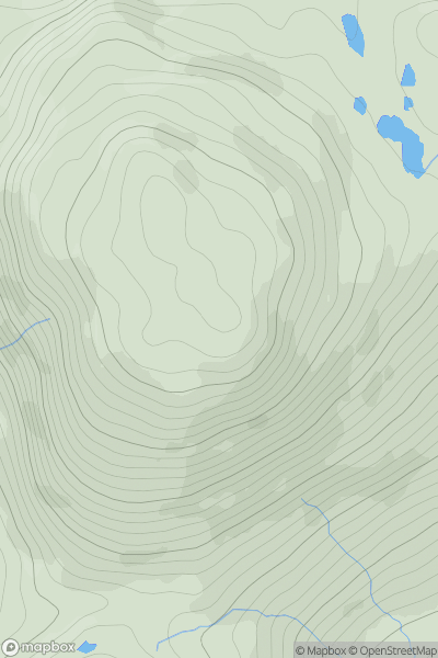 Thumbnail image for Meall Dearg [Applecross to Achnasheen] [NG935515] showing contour plot for surrounding peak